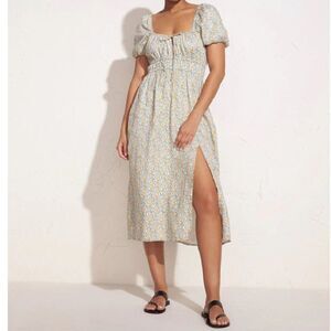 Faithfull the Brand Revolve Terina Linen Midi Dress Sabinosa Floral Print XS